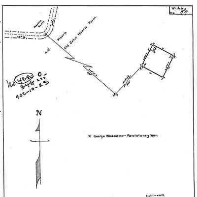 Wisecarver (A. J. Morris Farm) - Whiteley Township - Greene County - Pennsylvania - WPA Cemetery Plat