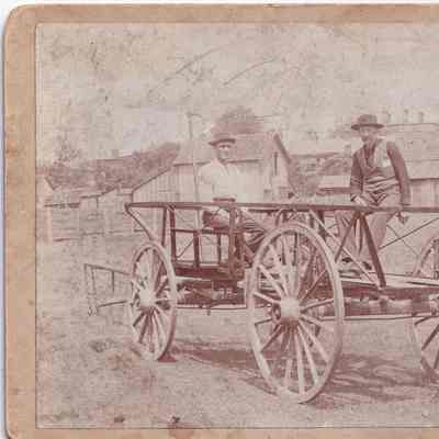 John Franklin "Frank" Morris [1857-1915] on left: See WEB LINKS to DOWNLOAD high-resolution image.