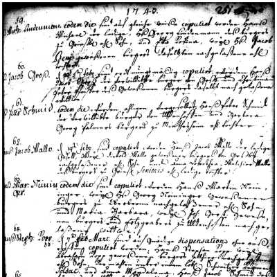 Marriage - Tuchman-Husser (1743)