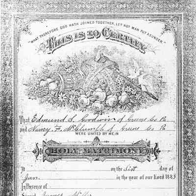 Edmund S. Goodwin and Nancy F. (McGlumphy) Goodwin Family Bible - Page 01