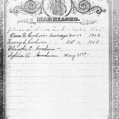 Edmund S. Goodwin and Nancy F. (McGlumphy) Goodwin Family Bible - Page 03