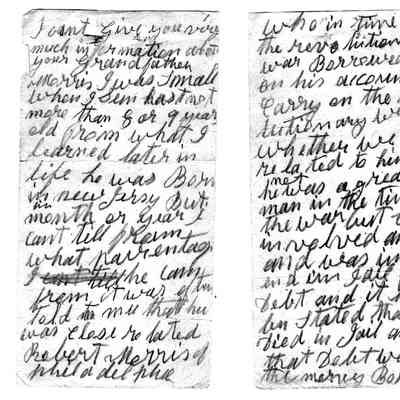 Robert Morris to David Morris, letter, 13 December 1885