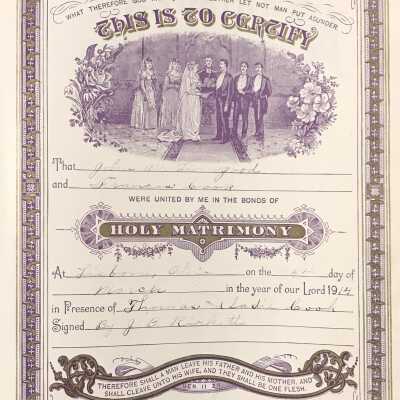 Marriages - Livingood Family Bible