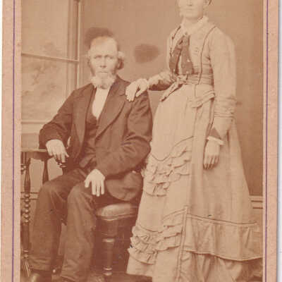 Ammons-Moredock Album 01, Photo 42 - William Kincaid Reynolds [1826-1915] and Margaret (Moredock) Reynolds [1829-1914]