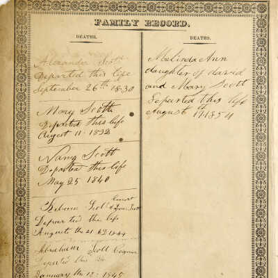 Mahannah-Scott Family Bible - Page 2