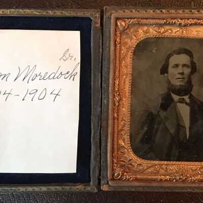 Cased tintype of Simon Moredock [1824-1904]