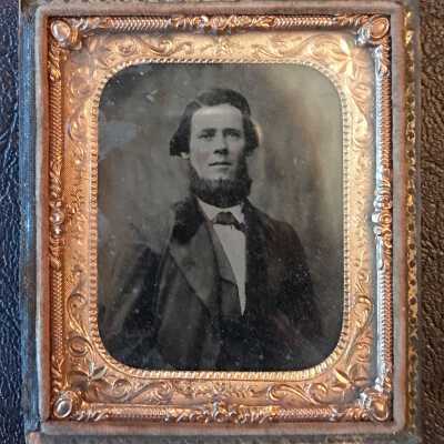 Cased tintype of Simon Moredock [1824-1904]