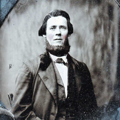 Cased tintype of Simon Moredock [1824-1904]