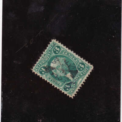 Tax stamp on reverse of cased tintype of Simon Moredock [1824-1904]