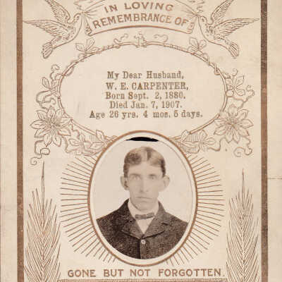 Funeral card of Edward William Carpenter [1880-1907]