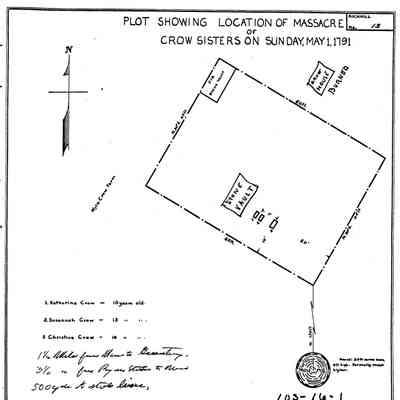 Crow - Richhill Township - Greene County - Pennsylvania - WPA Cemetery Plat: See WEB LINKS to DOWNLOAD high-resolution image.