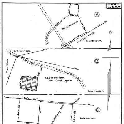 Elizabeth Everly Farm - Dunkard Township - Greene County - Pennsylvania - WPA Cemetery Plat: See WEB LINKS to DOWNLOAD high-resolution image.