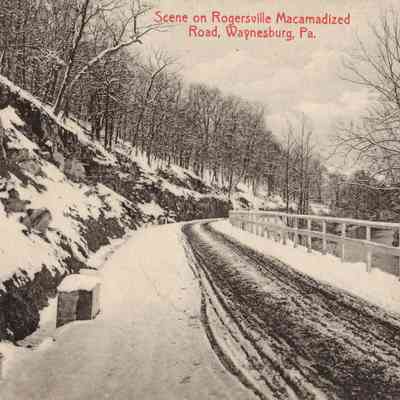 Road between Rogersville and Waynesburg in Greene County, Pennsylvania