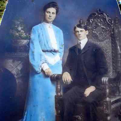 Melville Dunreath Miller and his first wife, Jessie Wilmetta (Rasel) Miller, on their wedding day