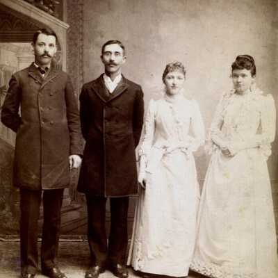 Rev. James Madison Morris [1866-1947] and Minnie Lou (Smith) Morris on their wedding day