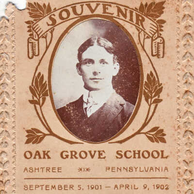 Souvenir program presented by J. F. Roberts, Teacher - Oak Grove School, Ash Tree (Gilmore Township, Greene County), Pennsylvania