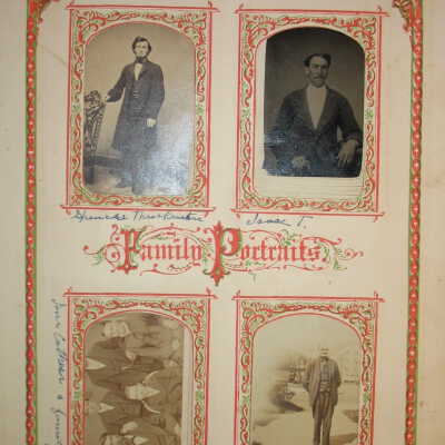 J. H. and Elizabeth (Throckmorton) Wood family bible records - Photo pages