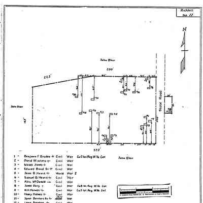 Lazear - Richhill Township - Greene County - Pennsylvania - WPA Cemetery Plat: See WEB LINKS to DOWNLOAD high-resolution image.