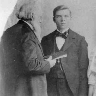 Joseph Warren Jacobs and his wife Mary Emma (Dulaney) Jacobs on their wedding day