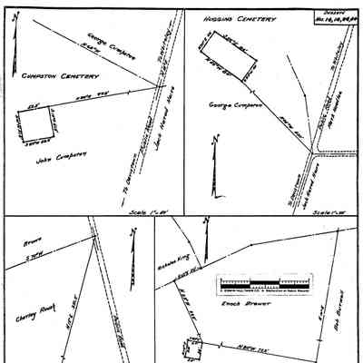John Cumpston Farm - Dunkard Township - Greene County - Pennsylvania - WPA Cemetery Plat: See WEB LINKS to DOWNLOAD high-resolution image.