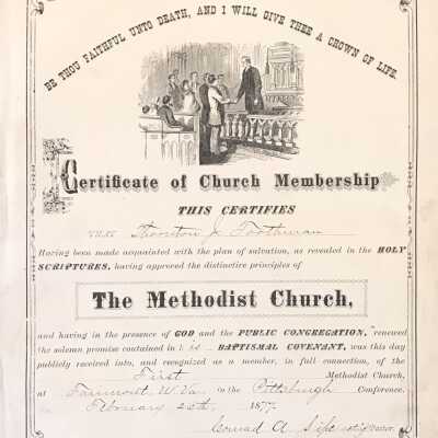 First Methodist Church (Fairmont, West Virginia) membership - Thornton Jacob Toothman