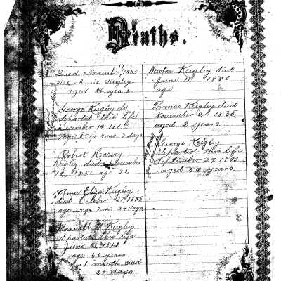 George and Anna (McCaslin) Keigley Family Bible - Page 4
