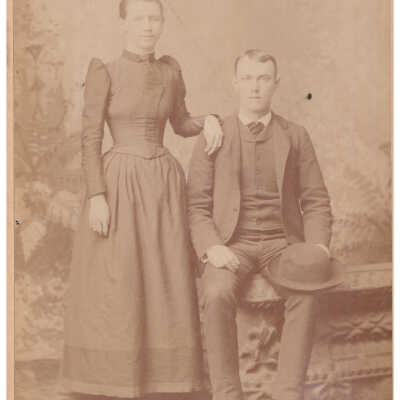 Ammons-Moredock Album 02, Photo 04 - John Milton Ammons [1863-1944] and Minerva (Moredock) Ammons [1871-1966]