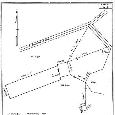 Bryan - Richhill Township - Greene County - Pennsylvania - WPA Cemetery Plat: See WEB LINKS to DOWNLOAD high-resolution image.