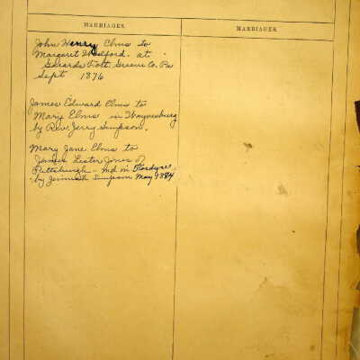 George and Sarah (Jones) Elms family bible records - Page 3