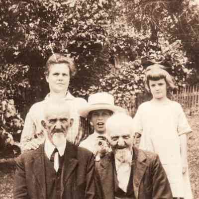 Believed to be John Cotterrel [1832-1923] in front row, on far left