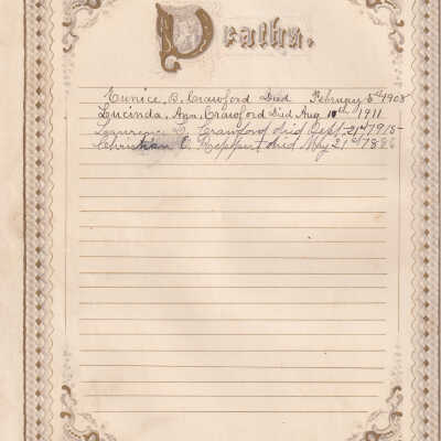 Ortie C. Reppert family bible records - Page 6