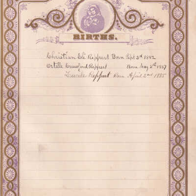 Ortie C. Reppert family bible records - Page 7