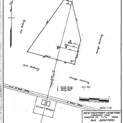 New Freeport (Old and New) - Freeport Township - Greene County - Pennsylvania - WPA Cemetery Plat
