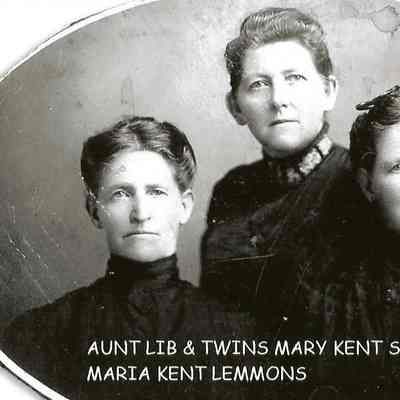 Maria (Kent) Lemmon [1849-1931], Elizabeth "Lib" (Hoge) (Blair) Thompson [1856-1918], Mary (Kent) Strosnider [1849-1930]