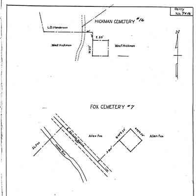 Fox (Allen Fox Farm) - Perry Township - Greene County - Pennsylvania - WPA Cemetery Plat