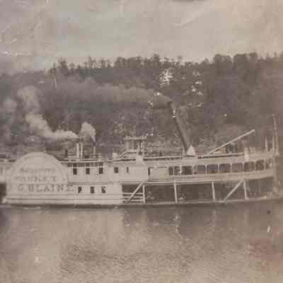 Waynesburg Album, Photo 22 - J. G. Blaine packet boat on the Monongahela River