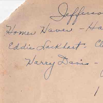 Jefferson High School football team - Reverse of image