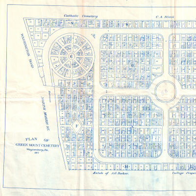 Green Mount Cemetery, Plan and Lot Owners (1917)