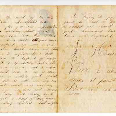 Pages 2 and 3 - David Morris to Isabelle Atwood, letter, 28 August 1861: See WEB LINKS to DOWNLOAD high-resolution image.