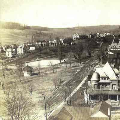 Looking west from Miller Hall on the Waynesburg College campus