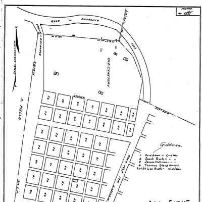 Pursley Baptist Church - Wayne Township - Greene County - Pennsylvania - WPA Cemetery Plat: See WEB LINKS to DOWNLOAD high-resolution image.
