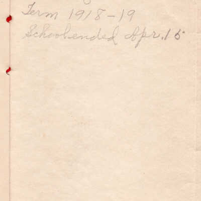 Souvenir program presented by Elsie Marshall, Teacher - Beulah School, District No. 7, Morris Township, Greene County, Pennsylvania