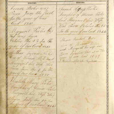 Hiram Porter family bible records - Page 4