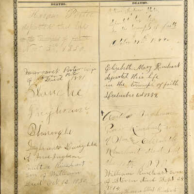 Hiram Porter family bible records - Page 6