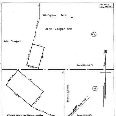 Hughes - Richhill Township - Greene County - Pennsylvania - WPA Cemetery Plat: See WEB LINKS to DOWNLOAD high-resolution image.