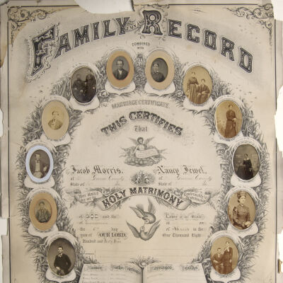 Jacob Morris & Nancy (Jewell) Morris Family Record