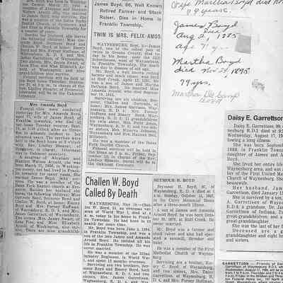 James Boyd Family Bible - Page 02A