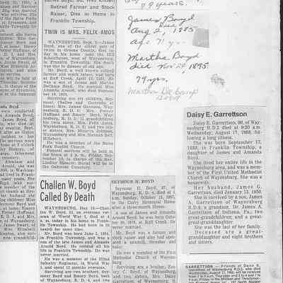 James Boyd Family Bible - Page 02B