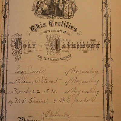 Leroy and Louie A. (Stewart) Jacobs family bible record - Page 3