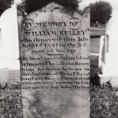 William Kelley [c. 1759-1841] tombstone - Hewitt Cemetery, Jefferson Township, Greene County, Pennsylvania